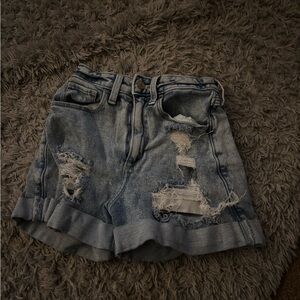 Distressed Denim Shorts